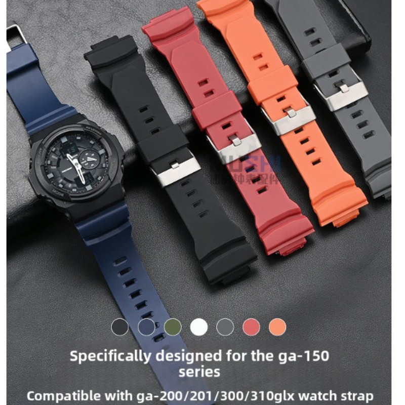 16 มม.สําหรับ GA-150/200/201/300/310/GLX Series สายรัดยางเรซิ่นกีฬาสายรัดข้อมือแฟชั่น