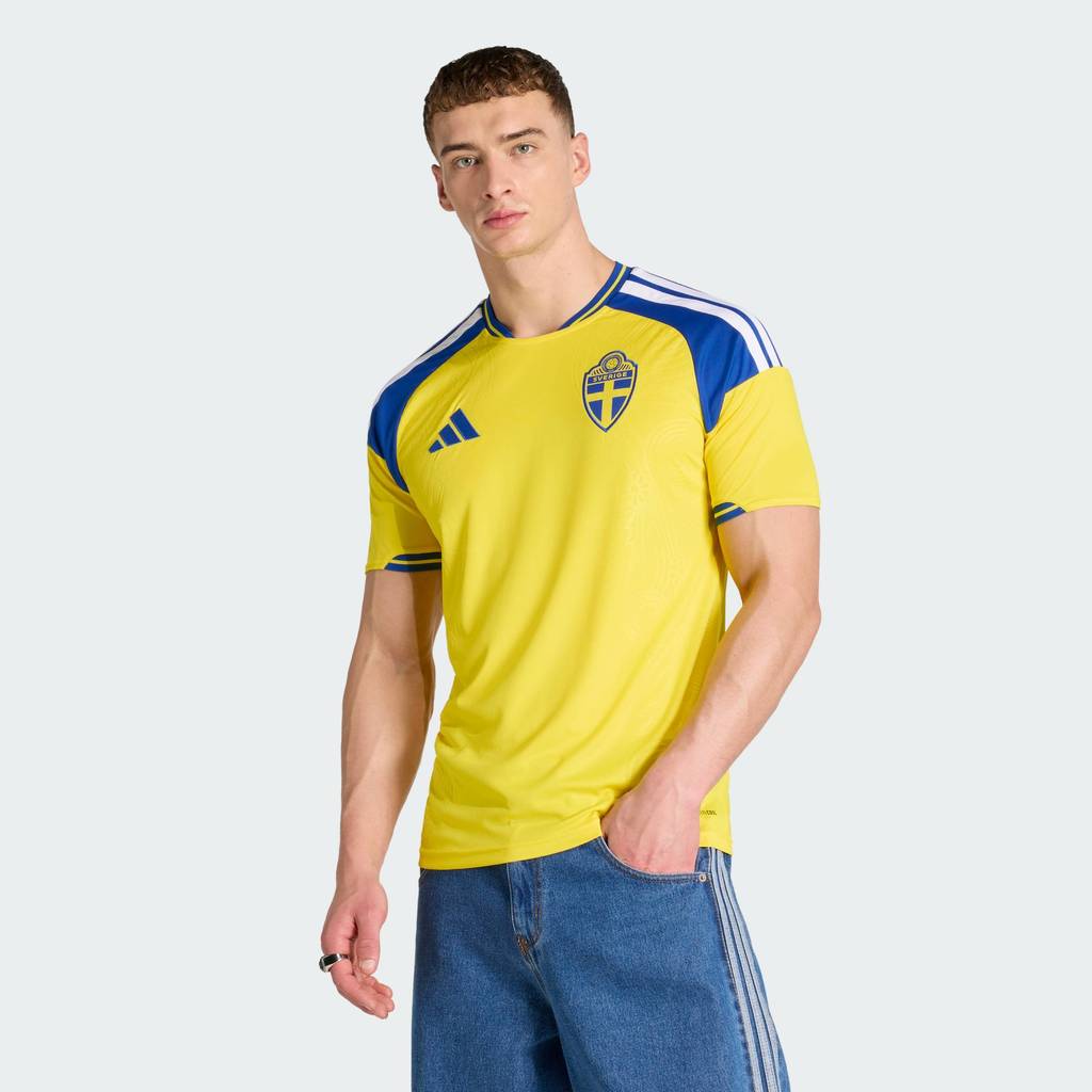 adidas Football Sweden 26 Home Jersey Men Yellow JM5814