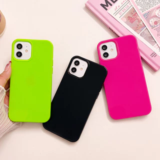 เคสเยลลี่สีแคนดี้เรืองแสงนีออน สำหรับiPhone 17 16 15 14 Pro Max 11 13 12 X XR XS 7 8 SE 2020 2022 17promax ซิลิคอนนุ่ม