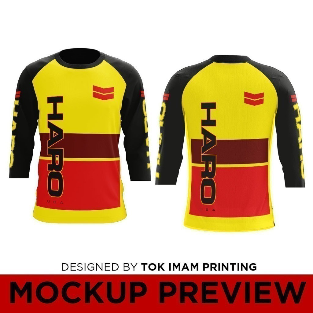 แฟชั่น 2025 ผู้ชาย Haro M Bmx Usa Bmx Tshirt / Jersey เสื้อผ้าไมโครไฟเบอร์ / Jersey Sublimation / TS