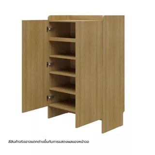 Koncept Furniture ตู้รองเท้า รุ่น Tomo สีไม้อ่อน (80x41x120 ซม.) แบรนด์ KONCEPT FURNITURE