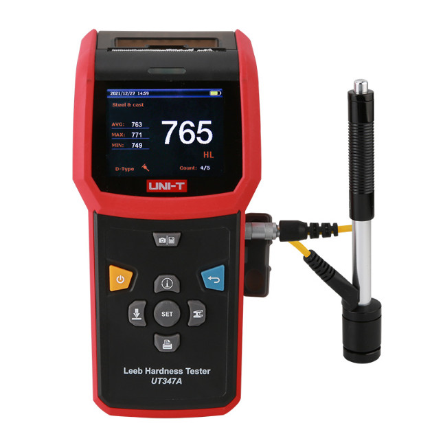 UNI-T UT347A Leeb เครื่องทดสอบความแข็ง 640*480 พิกเซลแบบพกพาความแม่นยําสูง Rockwell Vickers เหล็กโลห