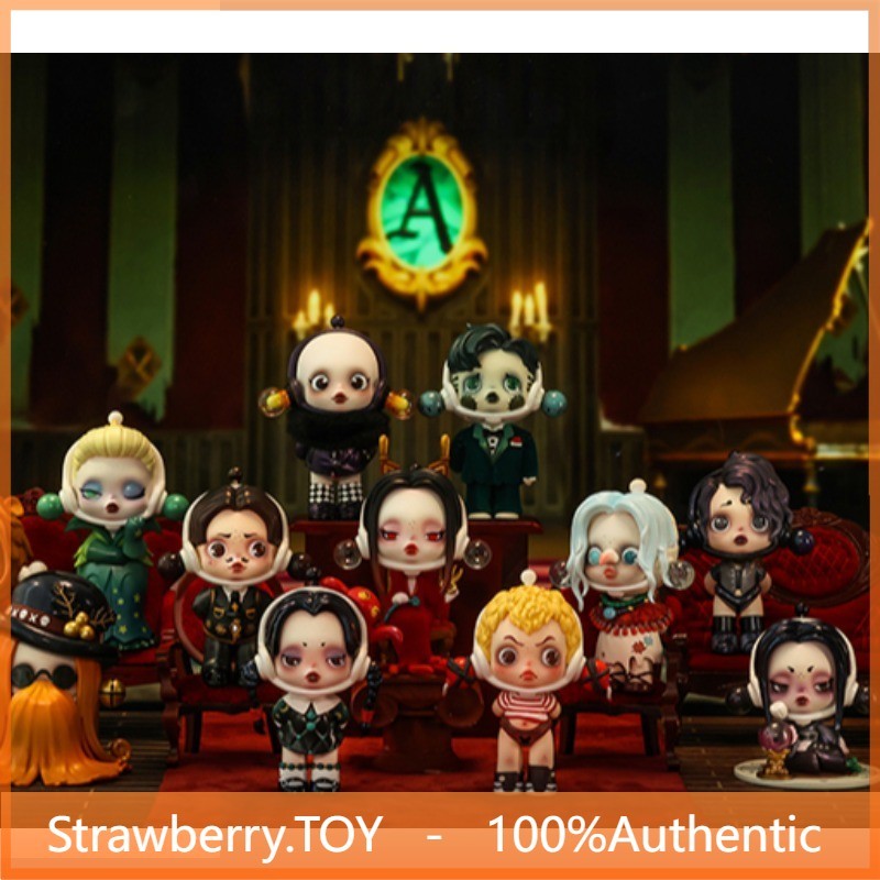 POPMART POPMART SKULLPANDA Adams Family Series Mystery Box เครื่องประดับของเล่น