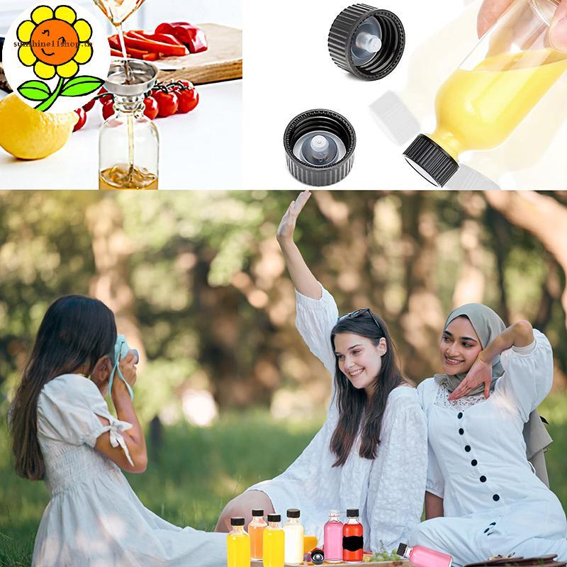 SUNSHOP 12PCS 60ml ขวดแก้วขนาดเล็กพร้อมฝาปิดสุญญากาศขวดตัวอย่างใส/ถัง/ภาชนะสําหรับน้ําผลไม้ขิง Shots Potion น้ํามัน TH - รูปที่ 5