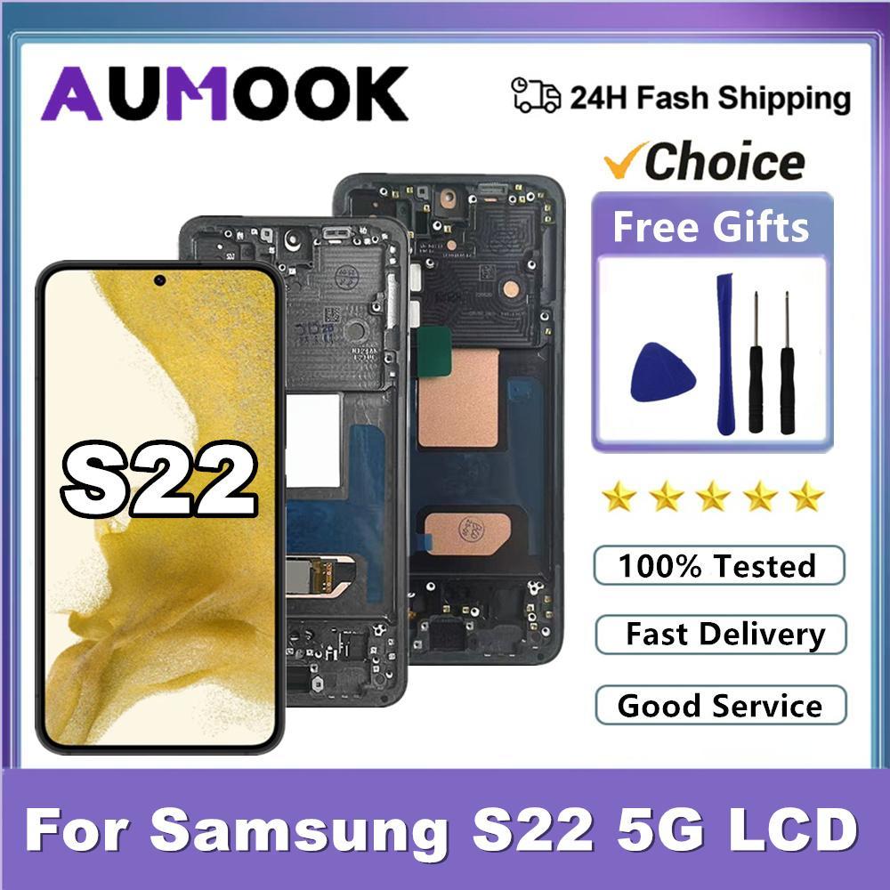 SAMSUNG AMOLED S22 5GสําหรับSamsung Galaxy S22 S901B S901U S901W S901N S901EจอแสดงผลLCDหน้าจอสัมผัสส