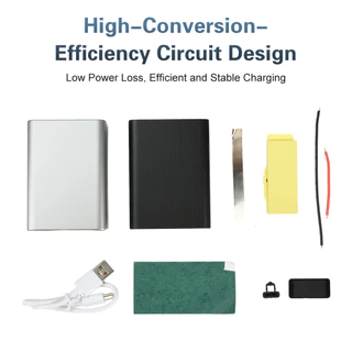 22.5W Fast Charging DIY Power Bank Case Kit 0.96 นิ้ว TFT หน้าจอสีจอแสดงผลดิจิตอล 21700 กล่องแบตเตอรี่