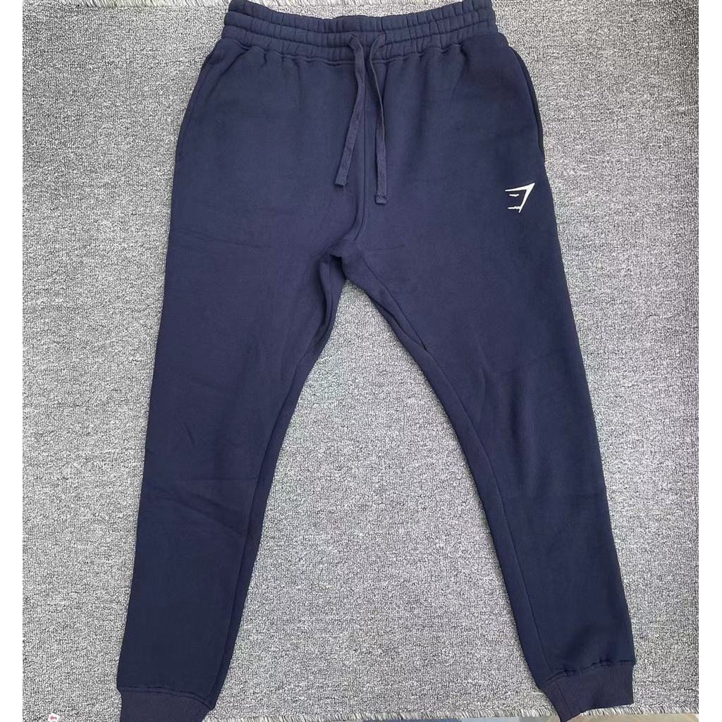 Gymshark Crest jogger Men's Running Sports Sweatpants Thickened Fleece Loose Casual