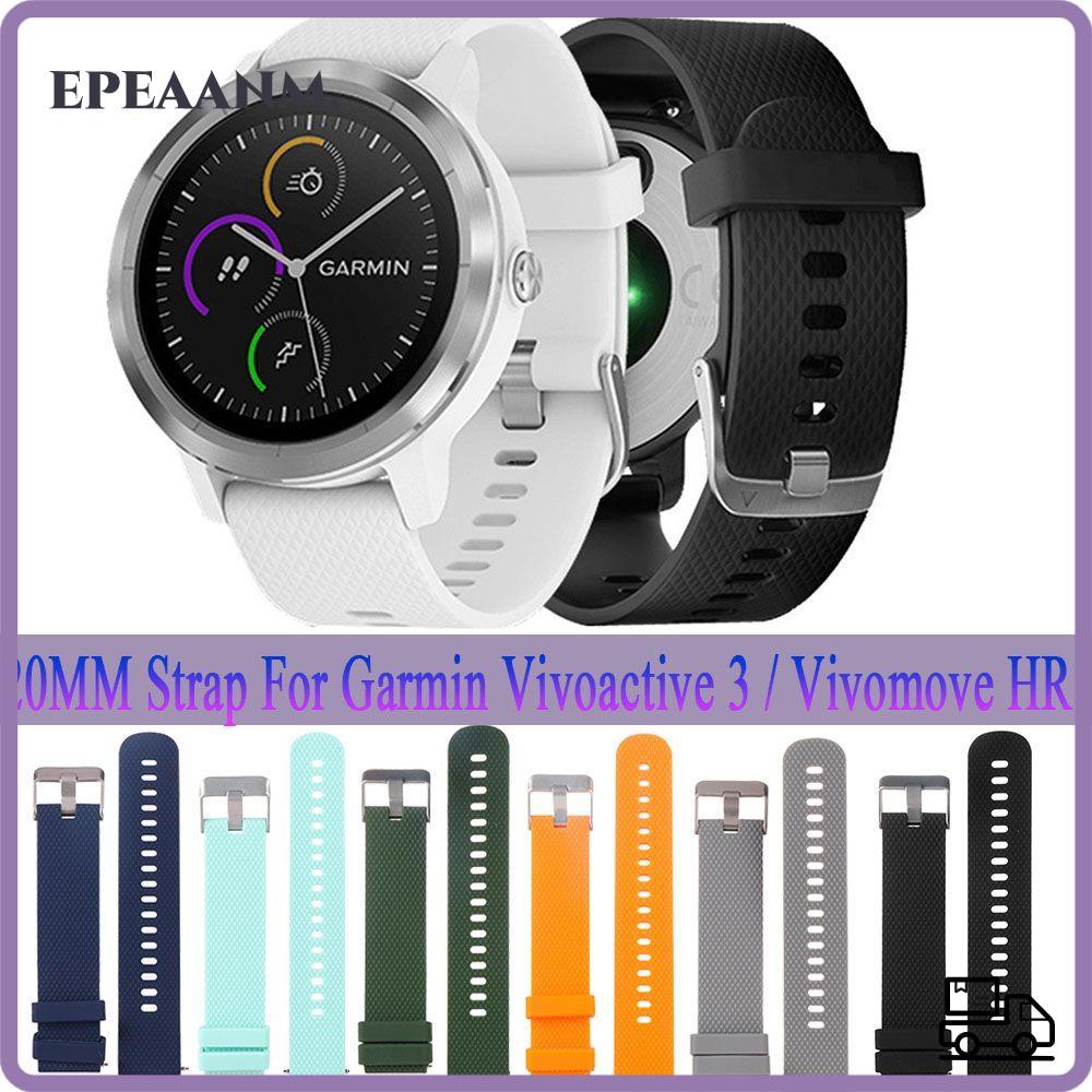 EPEAA สร้อยข้อมือสายคล้องคอคลาสสิกสปอร์ตซิลิโคนสําหรับ Vivoactive 3 / Vivomove HR