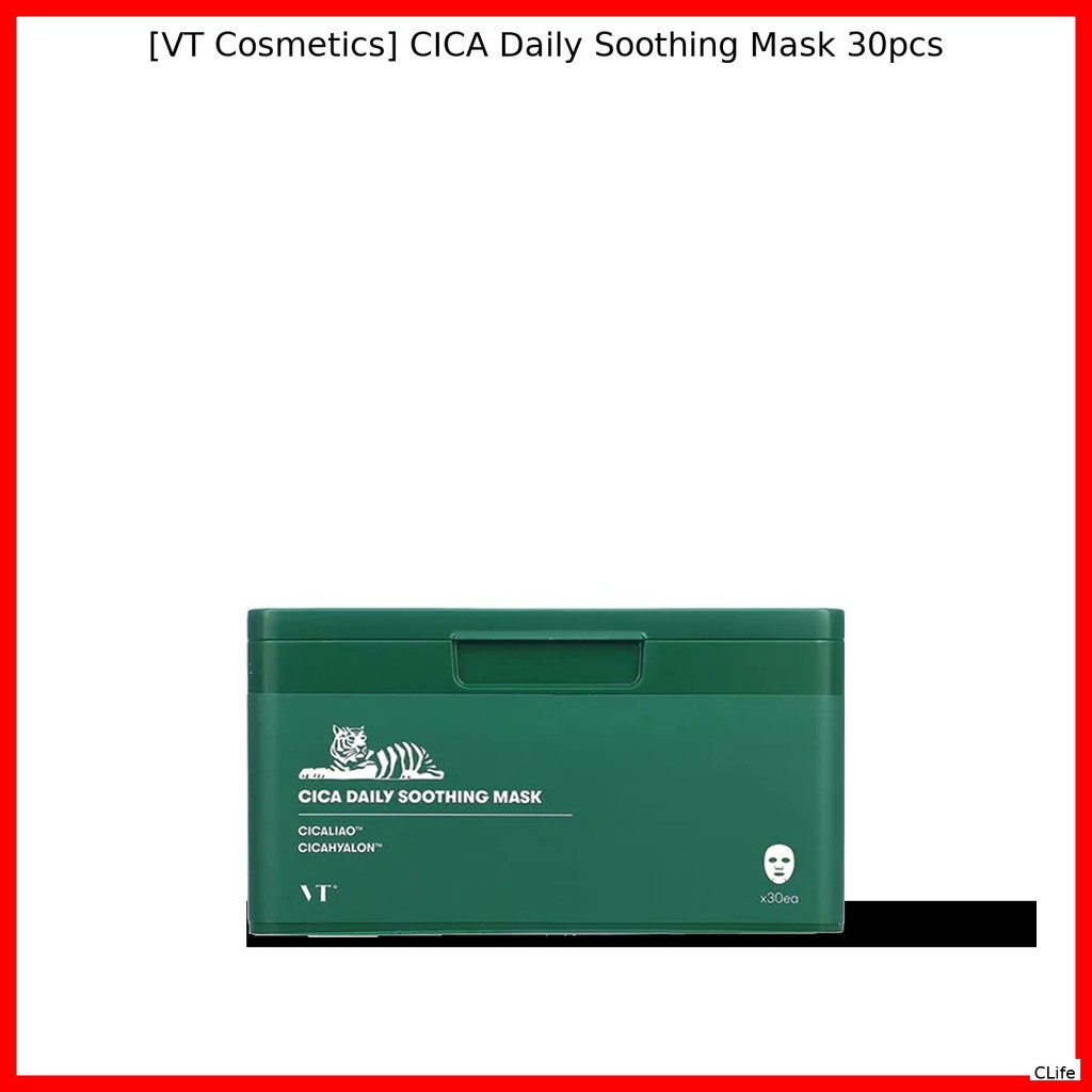 [VT Cosmetics] CICA Daily Soothing Mask 30pcs / Soothing, Hydrating by CLife