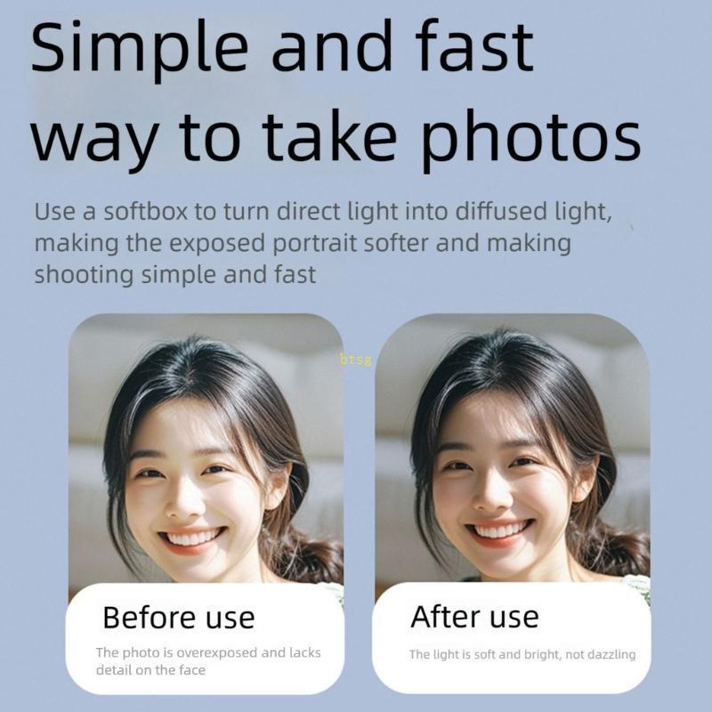 Btsg Soft Light Flash Diffuser Dome Bounce Diffuser สําหรับกล้องรองเท้าร้อน V480