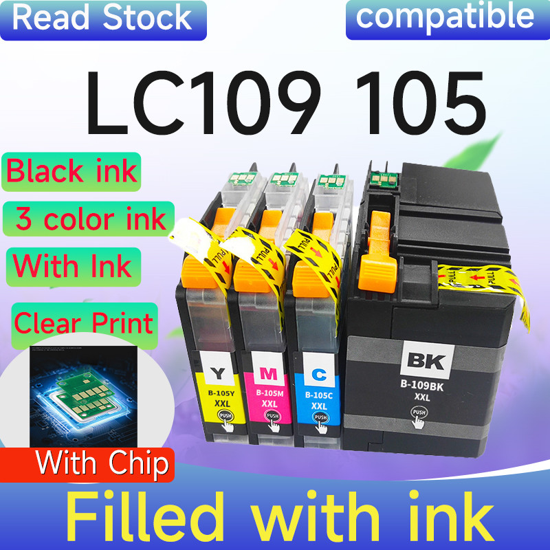 ใช้งานร่วมกับ Brother LC109XXL LC105XL ตลับหมึก J6720DW J6920DW MFC-J6520DW เครื่องพิมพ์