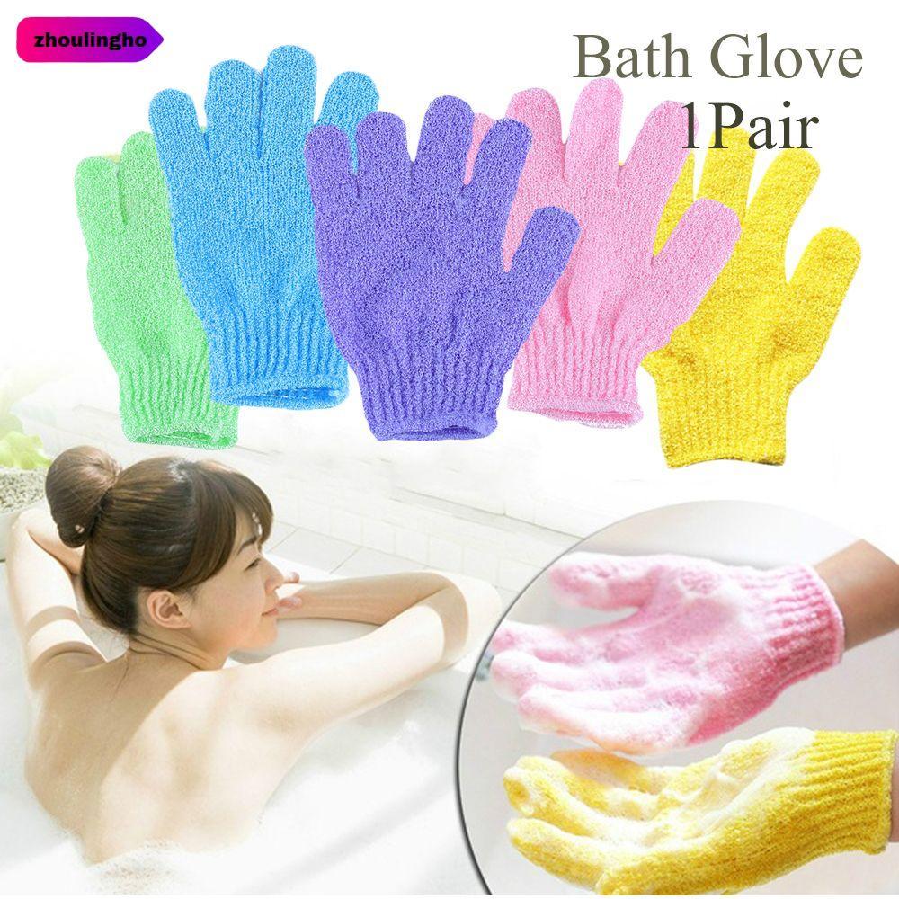 ZHOULINGHO 1 คู่แปรงอาบน้ําสปาผลิตภัณฑ์ห้องน้ํา Exfoliating Moisturizing Scrubing Skin Body Cleaner
