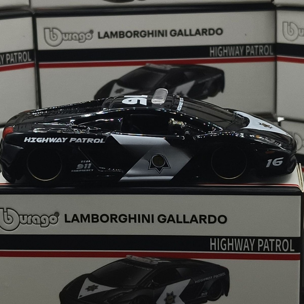 E คลังสินค้าพร้อมทั้งร้านจัดส่งฟรี Bimeigao 1/64 Lamborghini Galoduo รถตํารวจอเมริกันยางจําลองคอลเลก