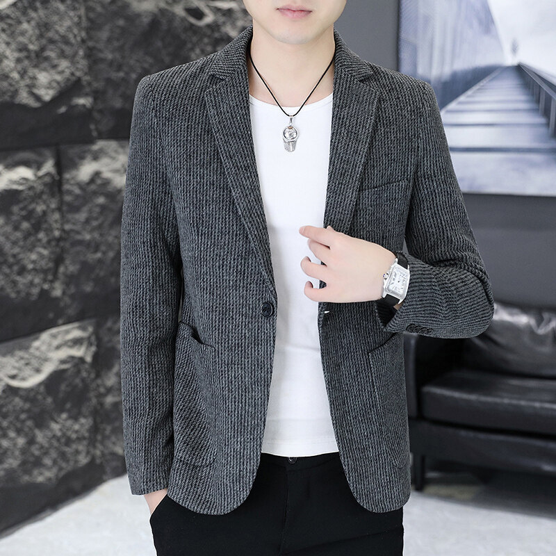 Western Mens Casual Small Suit หล่อ Slim-fit Youth Single Western Jacket
