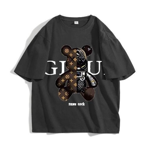 Street Wear Summer All-Match Heavyweight เสื้อยืดแขนสั้นผ้าฝ้ายแท้ Satisfy