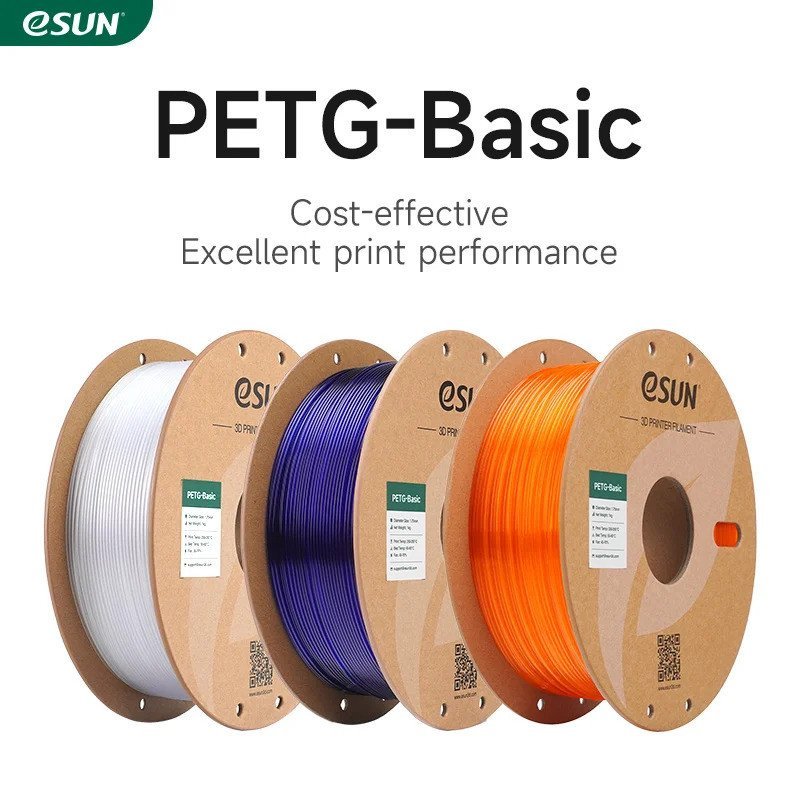 ESUN PETG Basic 3D เครื่องพิมพ์เส้นใย 1.75 มม.1 กก. ความเหนียวสูงสําหรับ Bambu Lab 3D เครื่องพิมพ์