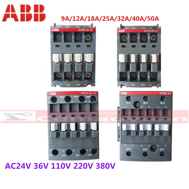 ABB คอนแทค AC AX09-30-10-01 AX12-30-10-01 AX18-30-10-01 AX25/AX32/AX40/AX50-30-01-10