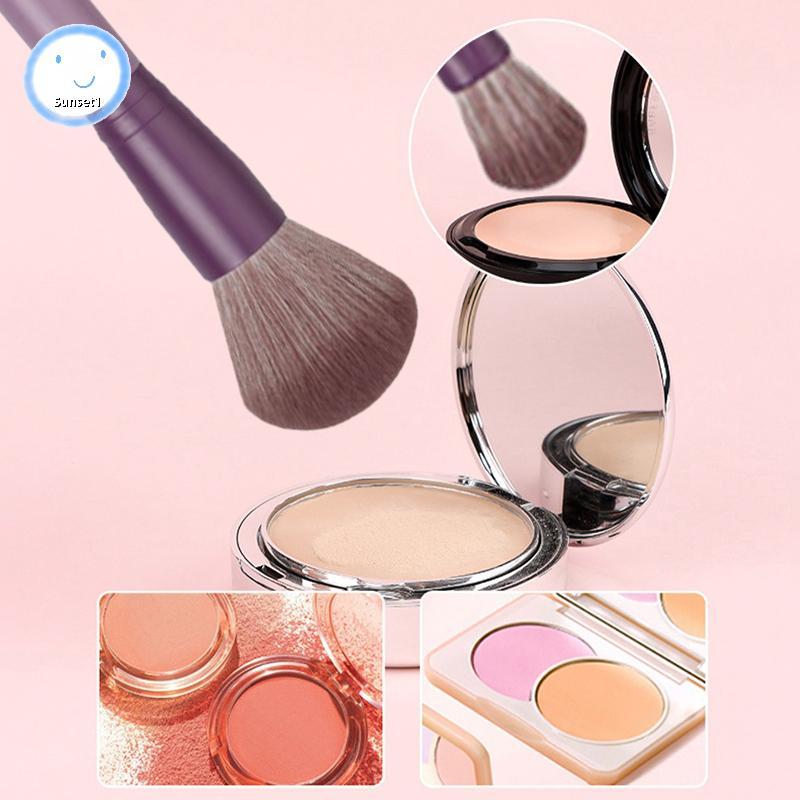 Sunset 10/12 ชิ้น Crescent-รูปแปรงแต่งหน้าชุด Foundation แป้งฝุ่น Blush คอนซีลเลอร์ Eye Shadow Profe