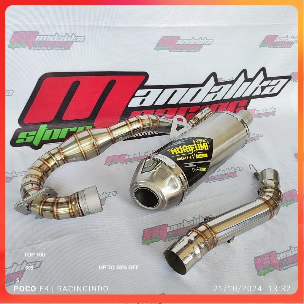 Norifumi ท่อไอเสีย 38 มม. Norifumi FMF F4.1 ข้อศอกใหญ่ Crf 150L Klx 150 WR 155 Xtz 125 Xr 150/150 Klx D-Tracker