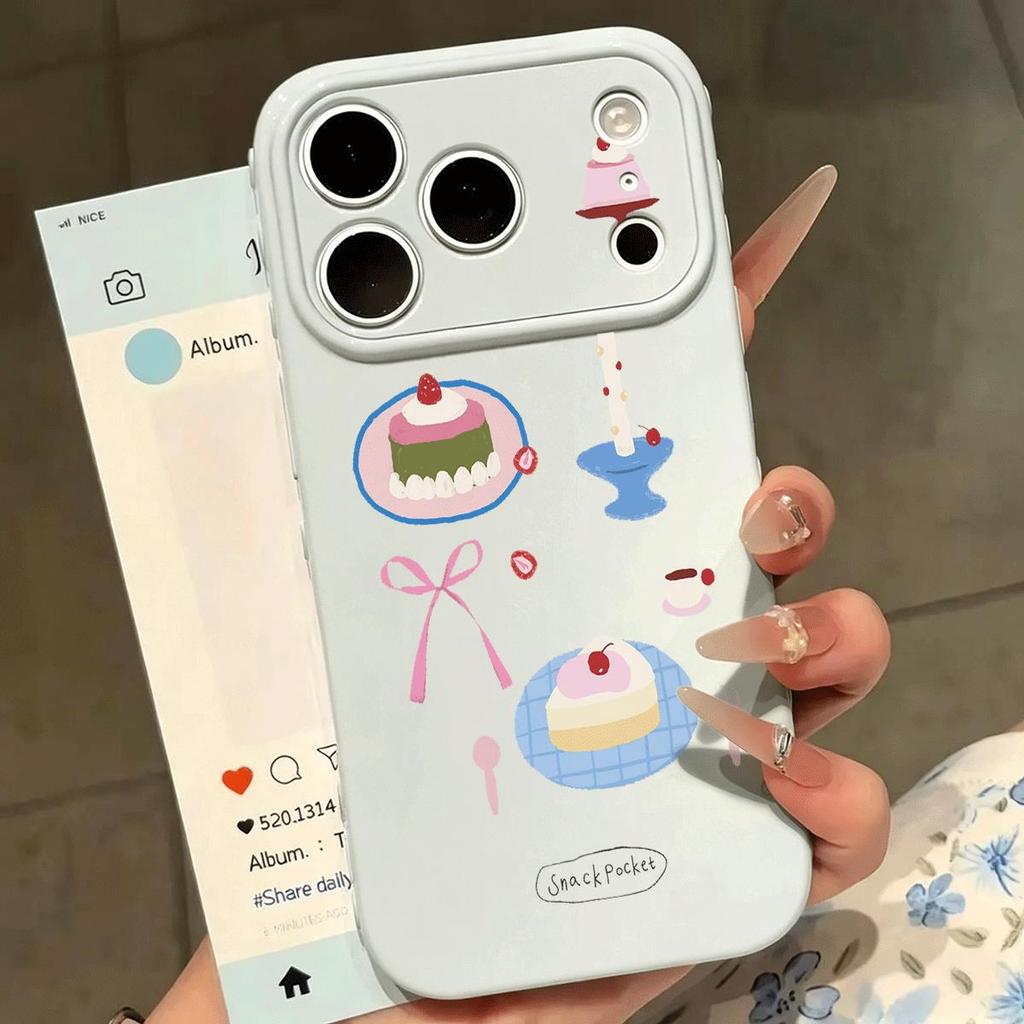 ขนมหวานสําหรับ iPhone 1715 Case 16P ใหม่ 1413 Soft Case 16 น่ารัก XR