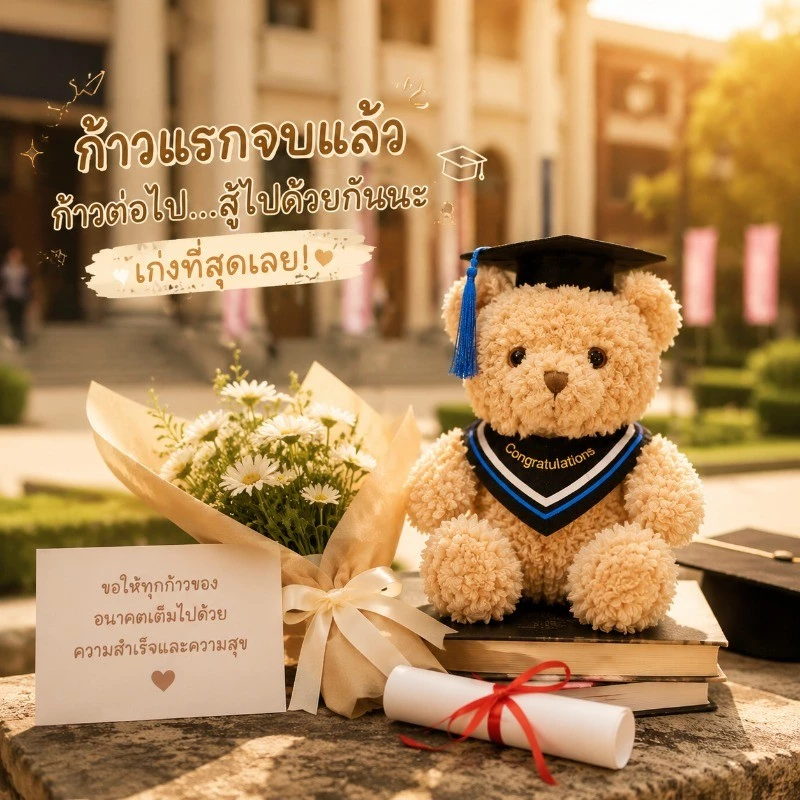 COD ตุ๊กตาหมีปริญญา ชุดนักเรียน ลูกหมี ตุ๊กตาหมีน้อย ของขวัญรับปริญญา ฤดูรับปริญญา ของตกแต่งน่ารัก ของที่ระลึก 