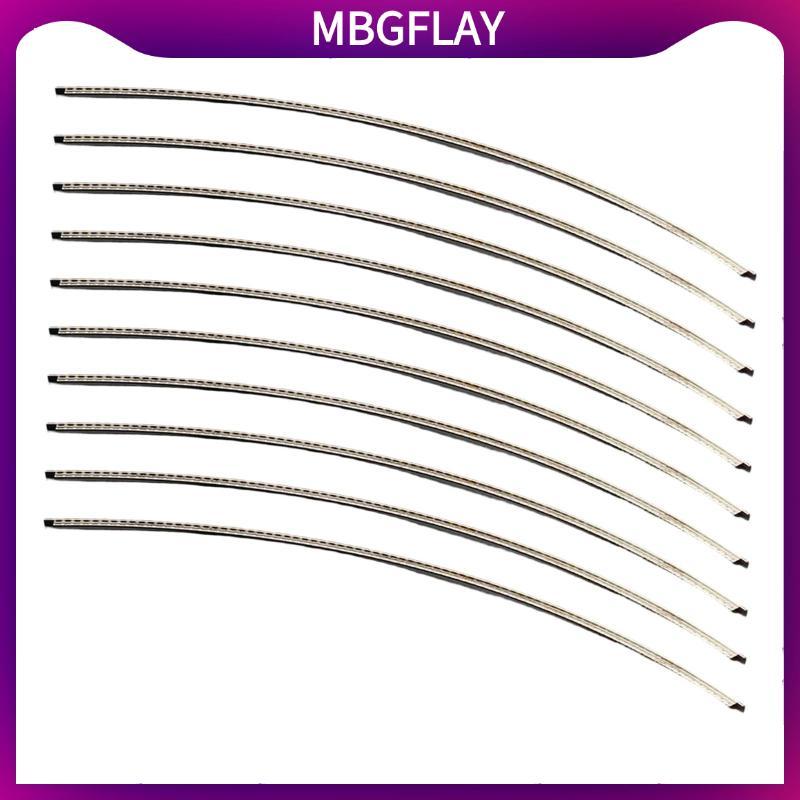 [mbgflay] 10 ชิ้นกีตาร์ Fret ลวดสแตนเลสประสิทธิภาพ Fretboard ซ่อม Fingerboard เปลี่ยนเครื่องดนตรีอุปกรณ์เสริมเหมาะสําหรับซ่อม Da