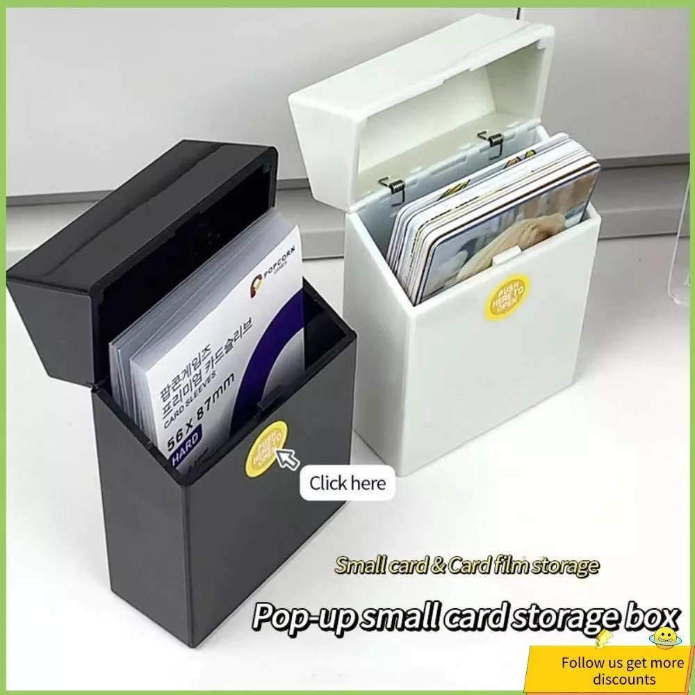 การ์ด กล่องเก็บของฝาปิดป๊อปอัพ Simple Ins สไตล์ซีลสติกเกอร์ DIY Photocard โพลารอยด์จัดเก็บกล่องกันฝุ่นแบบพลิกด้านบนแบบพกพา
