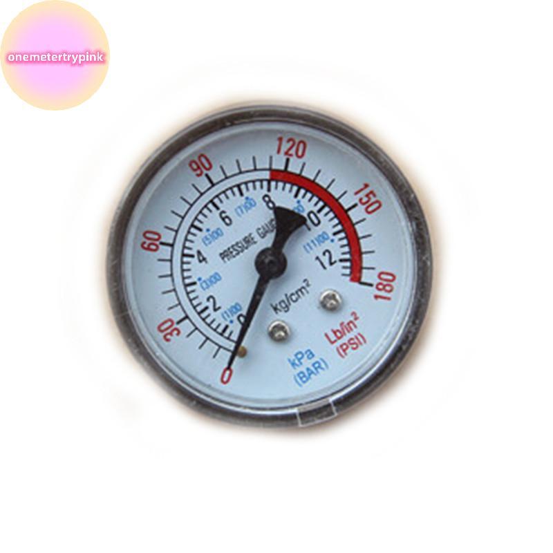 ONEPINK 0-180PSI Airpressor เกจวัดแรงดันของเหลวไฮดรอลิกนิวเมติก 0-12Bar ใหม่