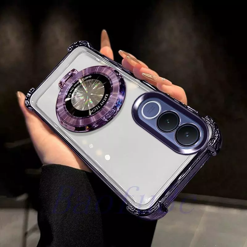 เคส Vivo V70 FE / V60 / V60 Lite / V50 Lite 5G ถุงลมนิรภัยสี่มุมป้องกันการตกเคสโทรศัพท์โปร่งใสพร้อมขายึด CDSJ