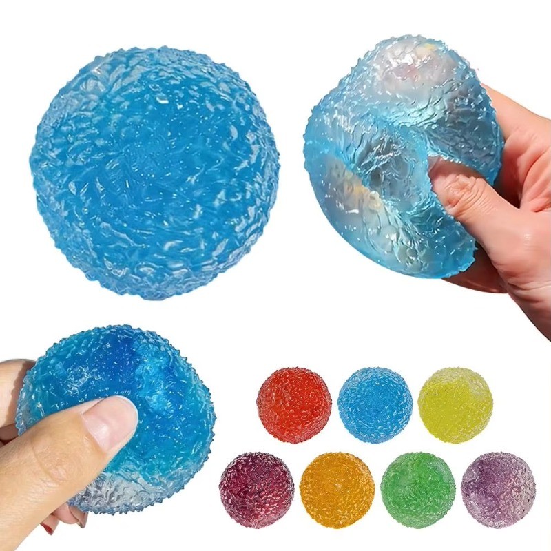 Sensory Stress Reliever Reusable Slushie Squeeze Ball กรุบกรอบเสียงแตก Creative Moldable Fidget Putty สําหรับทุกวัย