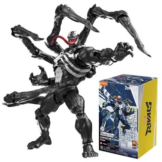 Boneco Venom Blokees Marvel Rivals Articulado 185 Peças Colecionável 15 Cm