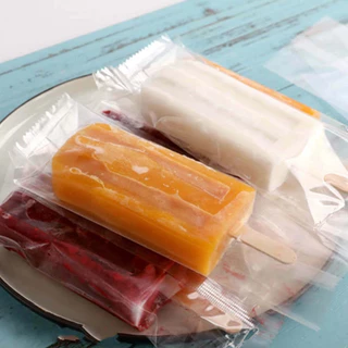HOME 100 ชิ้นไอศกรีมโปร่งใสถุงปิดผนึกเครื่องโฮมเมด Popsicle ถุงพลาสติก Handmade ไอศกรีม Paing กระเป๋า