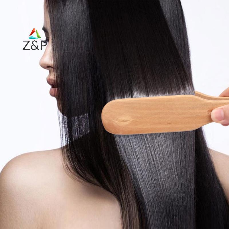 Z&P 1 ชิ้น Professional Hair Straightener Bristle ผมตรงแปรงคู่ V-shapedb คลิปไม่เจ็บเครื่องมือจัดแต่งทรงผม DIY Home COD