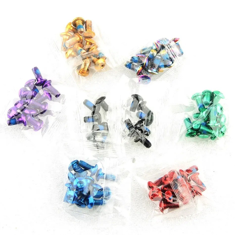 NFOX T25 จักรยานดิสก์เบรกโรเตอร์สกรู 12 ชิ้นที่มีสีสันโรเตอร์สลักเกลียวสําหรับจักรยานดิสก์เบรก Pa
