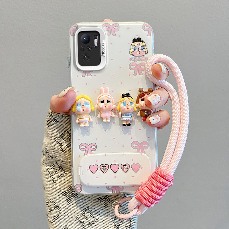 เคส POCO M5s เคส For POCO เคสติดตั้งวงเล็บกระจก 3D ตุ๊กตา hard โทรศัพท์ BB-CYJZ