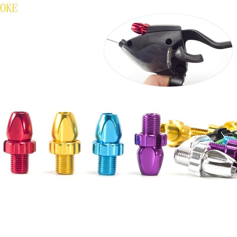 OKE 2 ชิ้น 10 มิลลิเมตรจักรยานสายเบรค Levers Barrels Adjusters Nut ปรับสกรูยึด