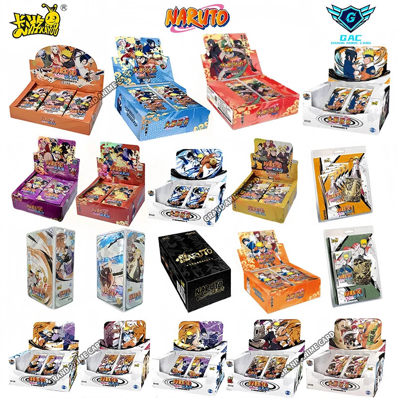 KAYOU ของแท้ Naruto การ์ด T2W9 T4W8 Booster กล่องอะนิเมะ TCG หายาก SE BP CR MR Ninja World Fight Cha