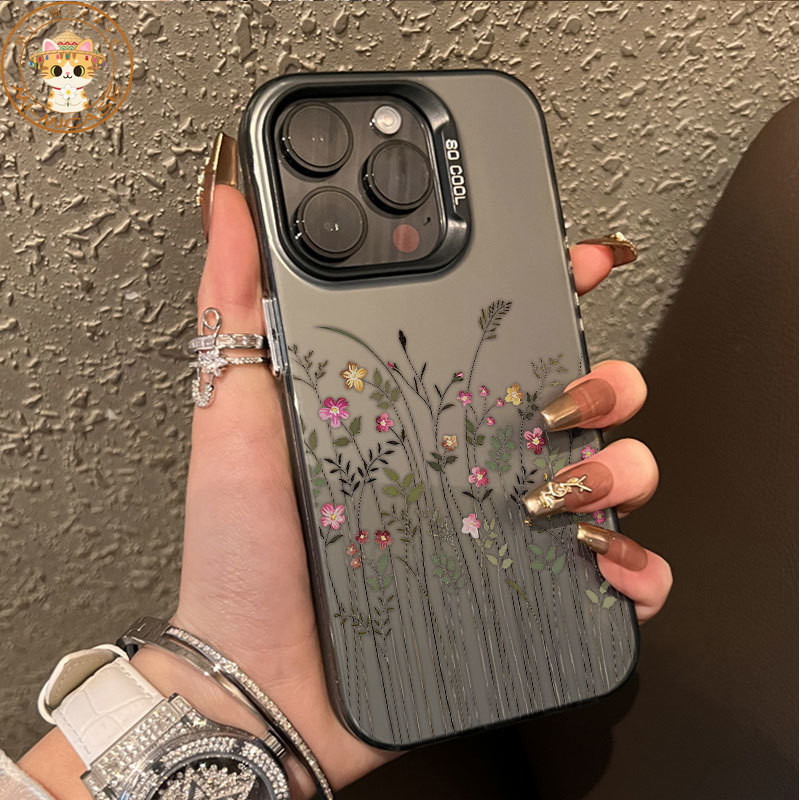 เคส Samsung A03 A04s A05 A55 A05s A23 A03 A34 A24 A02s A11 A32 Ins ดอกไม้ เส้นด้ายขนนก IMD CYK3891WY