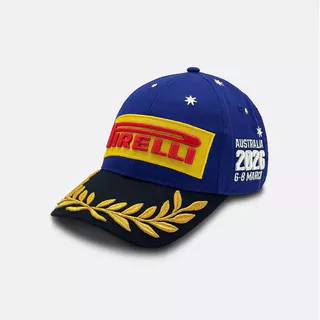 หมวกเบสบอล, Pirelli -F1 Melbourne Sun Protection, Unisex Outdoor Australia 2026 GP Special Podium Cap, ประณีตหลายสีปัก