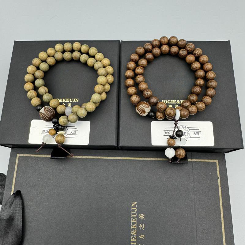 [มีใบรับรอง]สร้อยข้อมือลูกปัดไม้จันทน์สีเขียวโพธิ์ซี, แนวโน้มแห่งชาติ, โอนลูกปัดพระพุทธรูป, สไตล์จีนใหม่, กำไลซ้อน, คู่รัก, ผู้ชายและผู้หญิง
