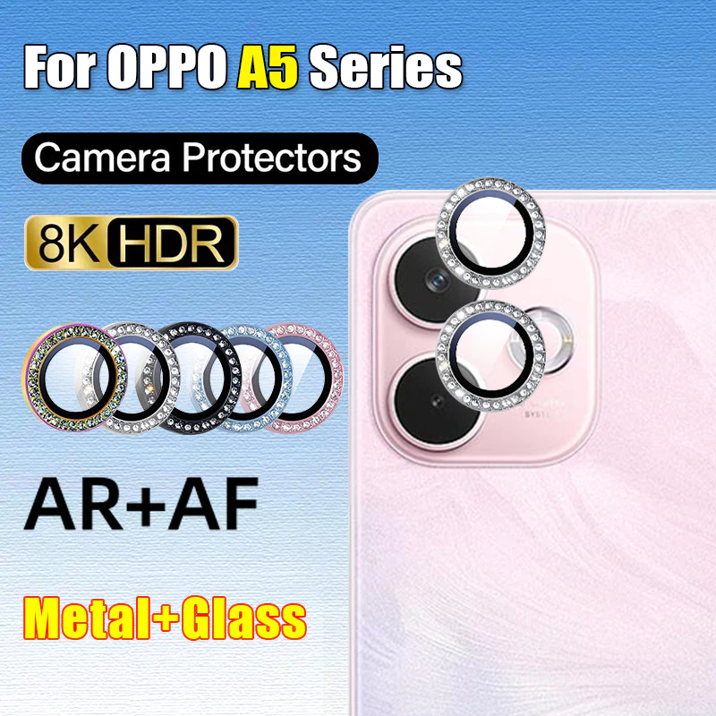แหวนกล้องโลหะสําหรับ OPPO A5 A3 Pro OPPOA5Pro A5X A3X 5G แหวนโลหะป้องกันหน้าจอกระจกนิรภัยกล้องเลนส์ป้องกันฟิล์ม
