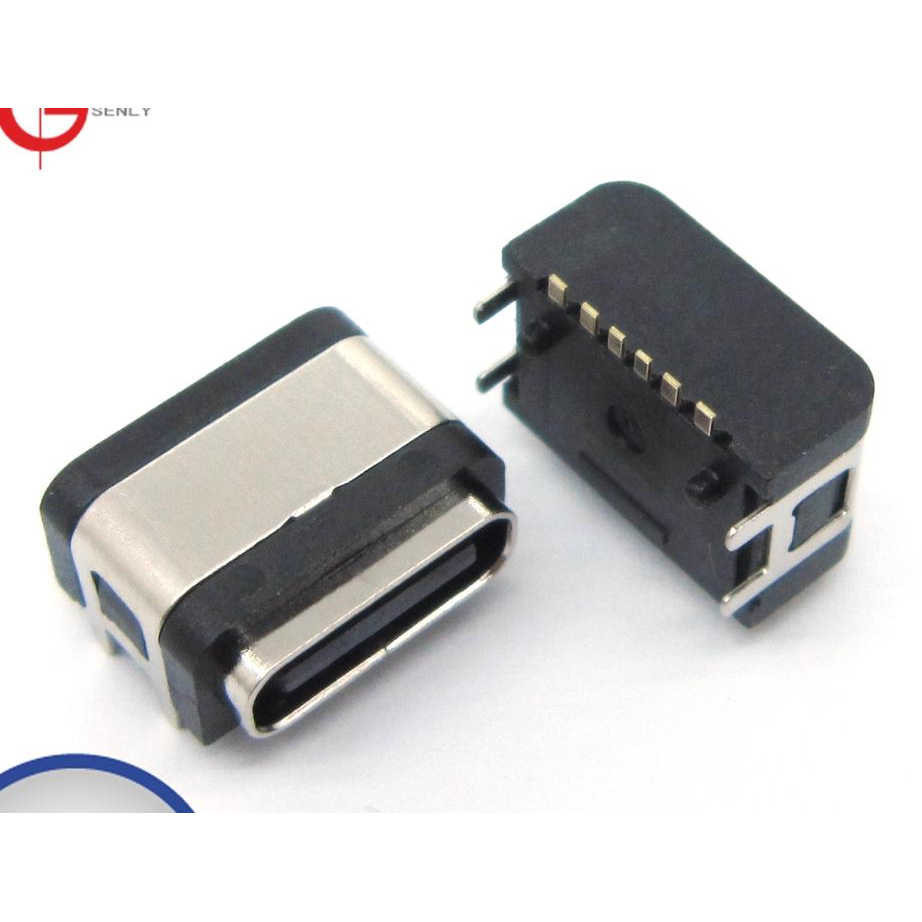 10 ชิ้น TYPE-C ซ็อกเก็ตหญิงกันน้ํา 6P บอร์ด USB ด้านบนกันน้ําสี่เท้าแผงเชื่อมต่อ USB ซ็อกเก็ตหญิงด้านบน L7.85