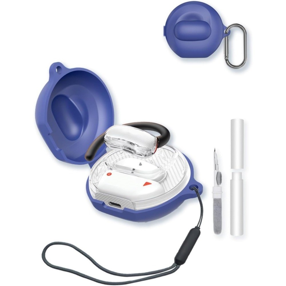 สําหรับ Anker Soundcore V40i กรณีหูฟังไร้สายพร้อมพวงกุญแจและชุดทําความสะอาดและเชือกเส้นเล็ก