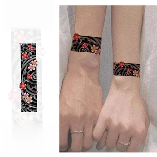 สติกเกอร์รอยสักลายเมฆมืดน่ารักสำหรับข้อมือ กันน้ำ ติดทนนาน 7 วัน