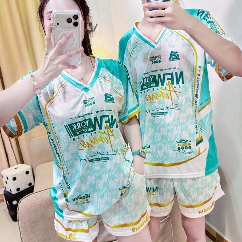 (Mset30) ชุดเซท NY เมืองไทย onair 5สี ชุดเซทกีฬา พลัสไซส์ ขายเสื้อยืดและกางเกงขาสั้นแยกต่างหาก