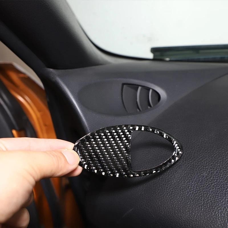 สําหรับ Nissan 350Z Z33 2003-2006 รถแดชบอร์ด air outlet กรอบสติกเกอร์คาร์บอนไฟเบอร์นุ่ม Air Outlet อ