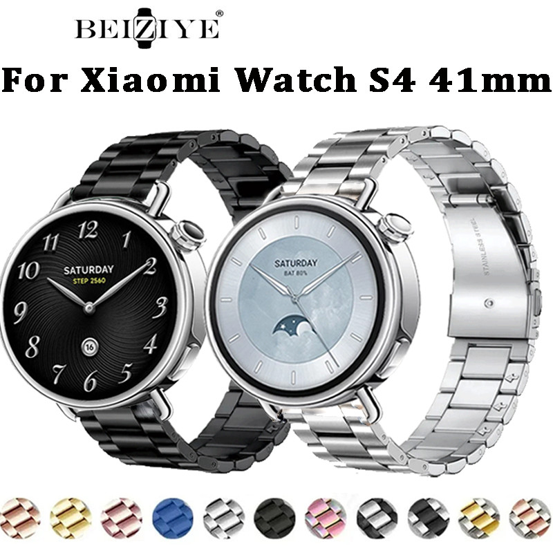 สายสแตนเลสสําหรับนาฬิกา Xiaomi S4 41 มม.สายนาฬิกาอัจฉริยะสําหรับ Xiaomi Watch S4 สายโลหะ