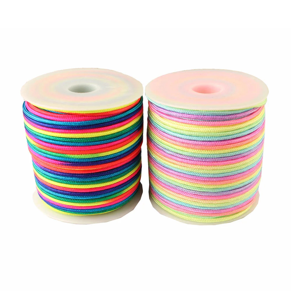2mm Rainbow Paracord 550 Paracord Nylon 100ft Parachute Cord Lanyard Rope