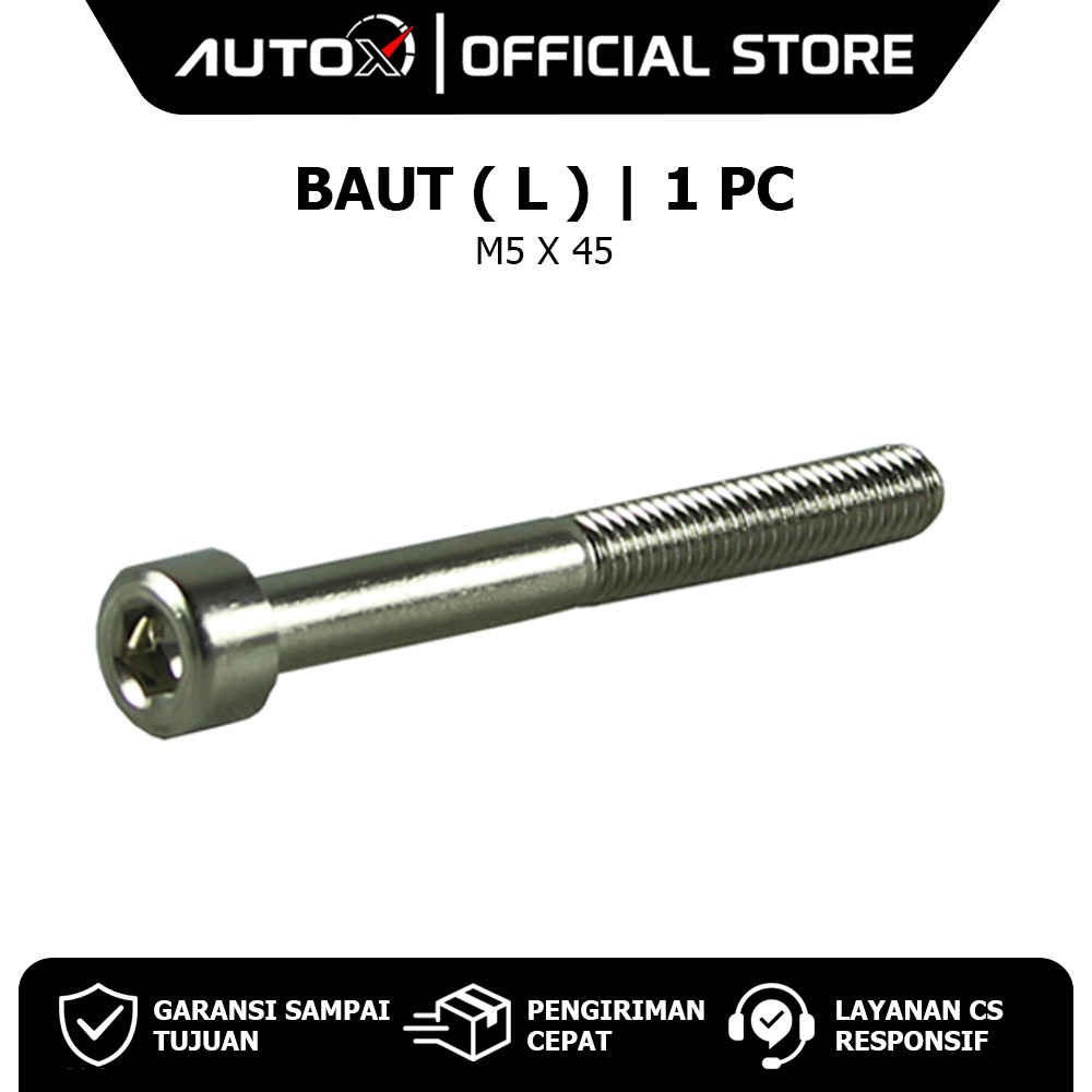 1 PC L Bolt ที่ต้องการต่างๆ K 4 P P P Pitch 0.8 L4 M5x45 5X45 M 5 x 45 Bolt Key