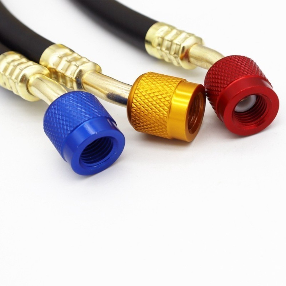 R22 R134A Air Conditioning Refrigerant Hose 1/4 Inch SAE 100cm AC Refrigerant Charging Hoses Explosi